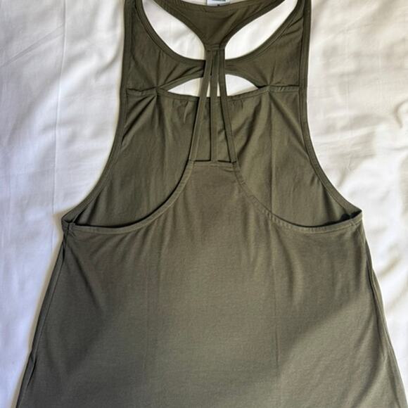 Gymshark Womens Olive Green Racerback Cut Out Vest - Picture 5 of 6